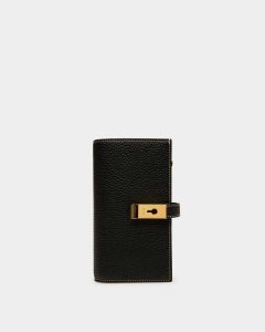 Bally Amber Leather French Wallet Black | SJMHB1470