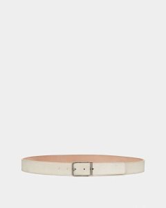 Bally Arkin Leather 35mm Belt Beige | NKCQT6295
