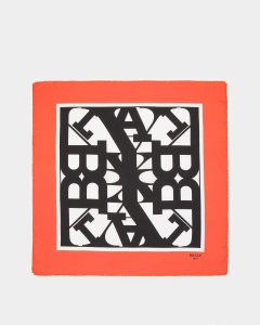 Bally B-Chain Carre Scarf Orange | JEARX6035