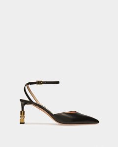 Bally Block Ankle Strap Pump Black | IYVMX4650