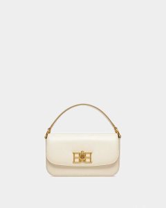 Bally Brodye Leather Cross-Body Bag White | YWBZO5082