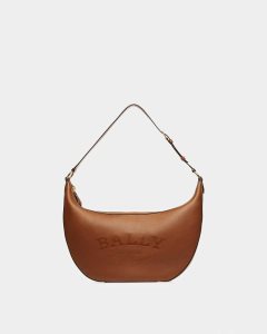 Bally Charo Leather Shoulder Bag Brown | JNSRH8201