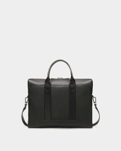 Bally Elter Leather Business Bag Black | PBUKZ2493