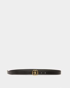 Bally Emblem Leather 25mm Belt Black | WOKGD1082