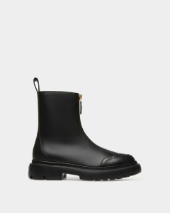 Bally Giuli Leather Booties Black | MGKAQ9560