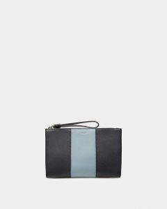 Bally Haig Leather Clutch Blue | TMVUN3569