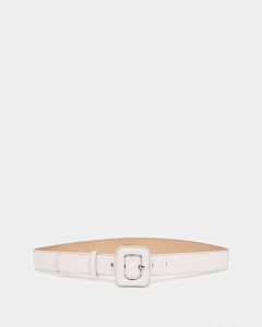 Bally Janelle Leather Belt White | OZYLC5097