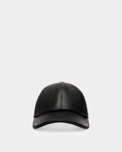 Bally Leather Baseball Cap Leather Baseball Cap Black | KSWNH0876