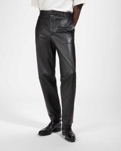 Bally Leather Trousers Black | RUWHO1753
