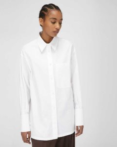 Bally Long Sleeve Cotton Shirt White | MBCYL1607