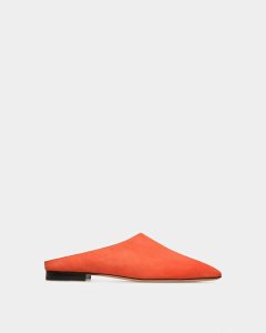 Bally Nara Leather Flat Pumps Orange | SXRWN7426