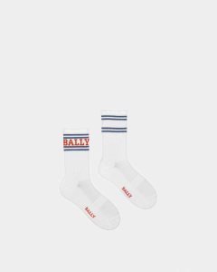 Bally Stripe Logo Detail Cotton Sport Socks Multicolor | WKHMX6230