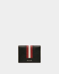 Bally Talder Leather Card Holder Black | JXOFS3492