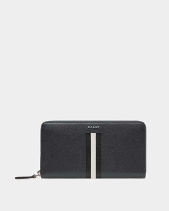 Bally Telen Leather Travel Wallet Blue | XLPQY8719