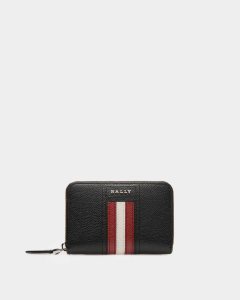 Bally Tivy Leather Coin Wallet Black | QZTSC5241