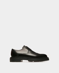 Bally Zelik Leather Derby Shoes Black | HFVDK0951